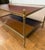 Wood Two Tiered Brass and Wood Cocktail Table by Leighton Hall - Showroom Sample For Sale - Image 7 of 7