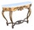 Vintage French Style Marble Top Wooden Console Table For Sale