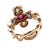 2000 - 2009 Chanel 18k Yellow Gold Pink Green Tourmaline Ring sz 4.5 For Sale - Image 5 of 7