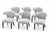 Klismos Set of 6 Upholstered Dining Chairs For Sale - Image 4 of 6