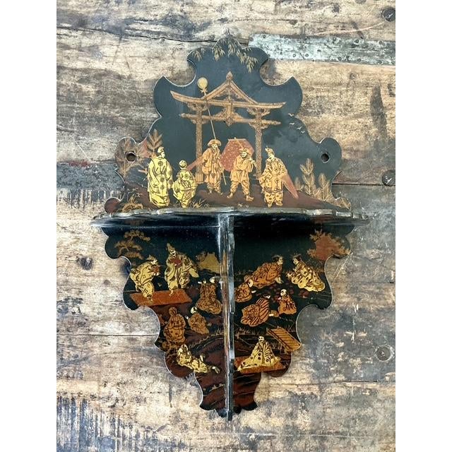 Vintage Asian Chinoiserie Folding Bracket For Sale - Image 4 of 8