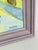 1970s Whimsical Mid-Century Modern Cityscape Painting in Lavender Frame For Sale - Image 4 of 11