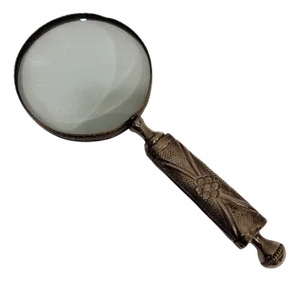 Hand Magnifying Glass or Lens in Silver, England, 20th Century