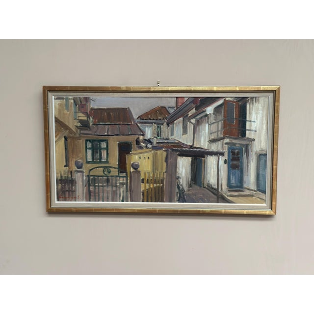 Gunnar Svensson, Urban Street, 1960s, Oil on Canvas, Framed For Sale - Image 11 of 16