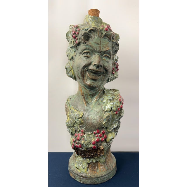 Mid 20th Century Italian Luxardo Bacchus Figural Ceramic Decanter Sculpture For Sale - Image 9 of 13