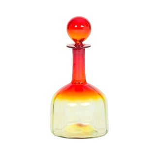 Vintage Amberina Blenko Decanter For Sale