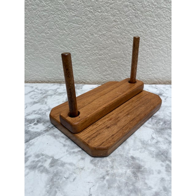Wood Vintage 1960s70s Rustic Wood Napkin Holder For Sale - Image 7 of 8