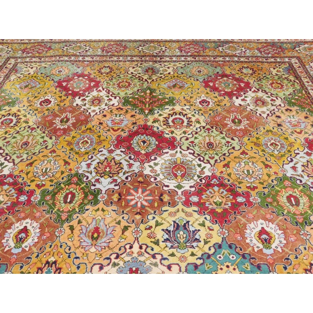 Textile 1950s Hand Knotted Vintage Persian Rug-10′ × 13′ For Sale - Image 7 of 11