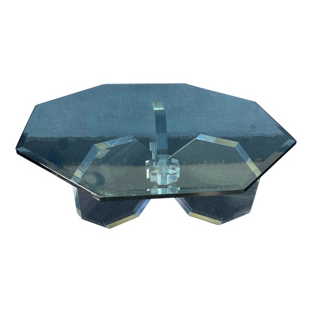 1970s Lucite Coffee Table For Sale