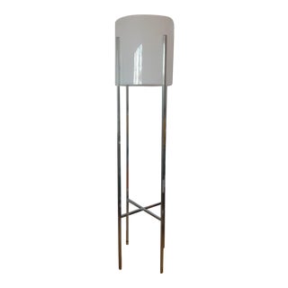 Paul Mayen Frosted Acrylic Cylinder Mid Century Modern Floor Lamp 1960s For Sale