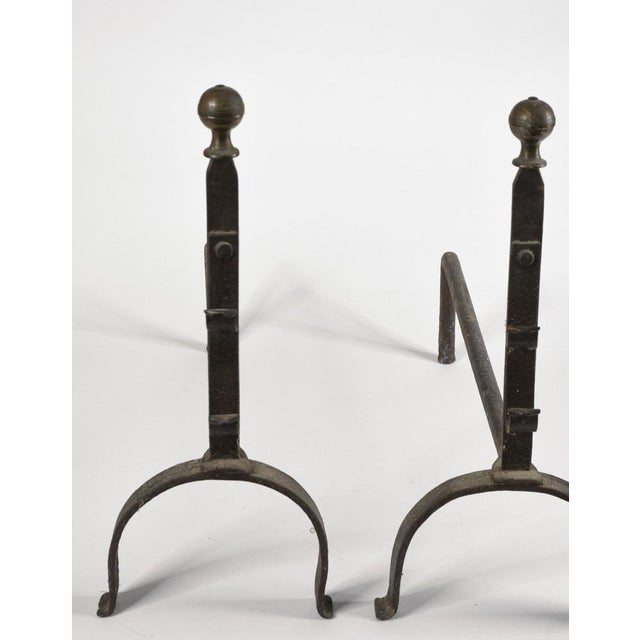 19th Century Iron Fireplace Andirons, Set of 2 For Sale - Image 3 of 8
