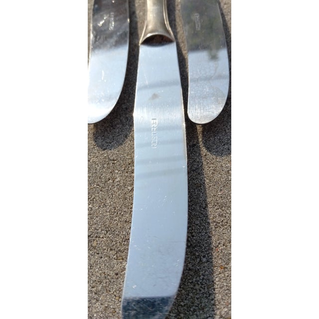 Silver 1890s Gremany Jugendstil 11x Knives in Arg 800 Silver / Rostrfei Art Nouveau For Sale - Image 8 of 14