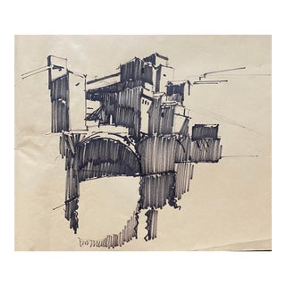 Iris1930s Norman Kent Cityscape For Sale