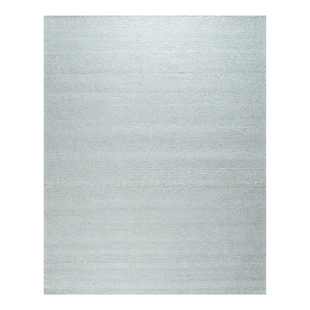 3x12 Fiona Rustic Kilim Ivory Open Solid Minimalist Flatweave Wool Carpet Rug For Sale