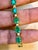 2020s 13 Carat Natural Zambian Emerald & Diamond Tennis Bracelet 14 Karat Yellow Gold For Sale - Image 5 of 8