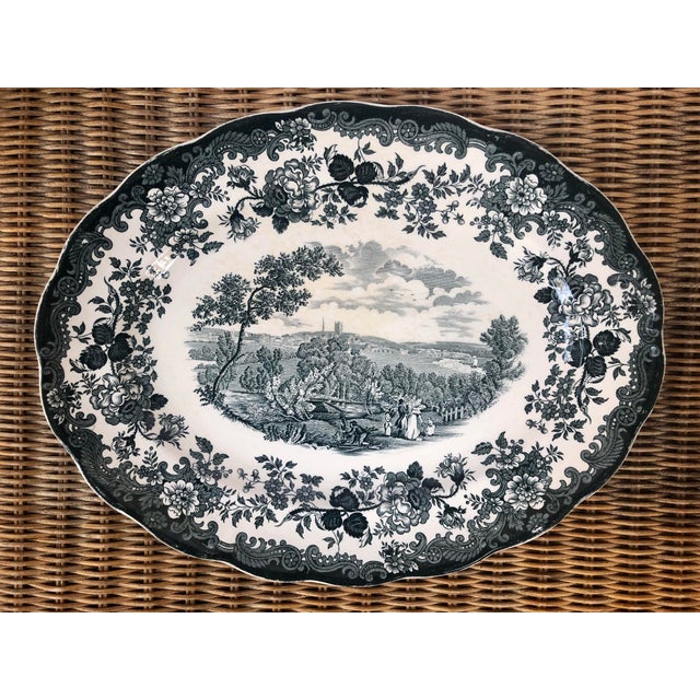 Royal Worcester Palissy "Avon Scenes" Hand Engraved Porcelain Platter For Sale - Image 10 of 10