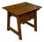 English Georgian Period Low Oak Side Table with Single Drawer and Carved Apron For Sale