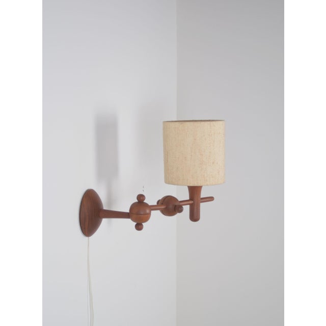 Danish Teak Wall Lamp, 1960s For Sale - Image 4 of 8