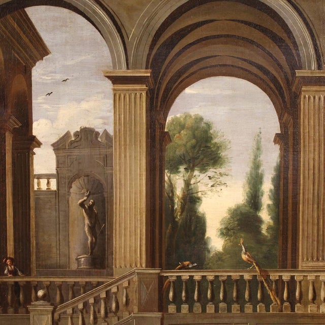 17th Century Italian Artist, Architectural Capriccio, 1660, Oil on Canvas For Sale - Image 5 of 16