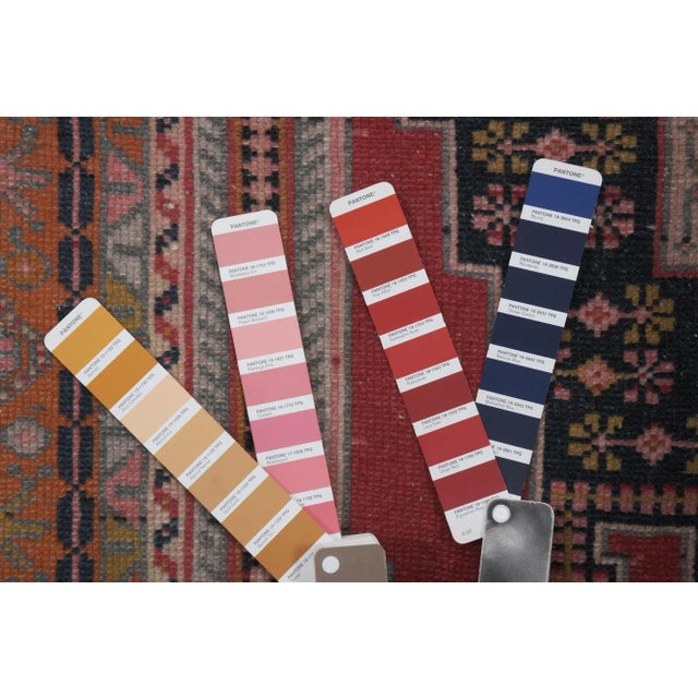 Vintage Hand Knotted Turkish Oushak Rug 4'4" X 7'6" For Sale - Image 12 of 13