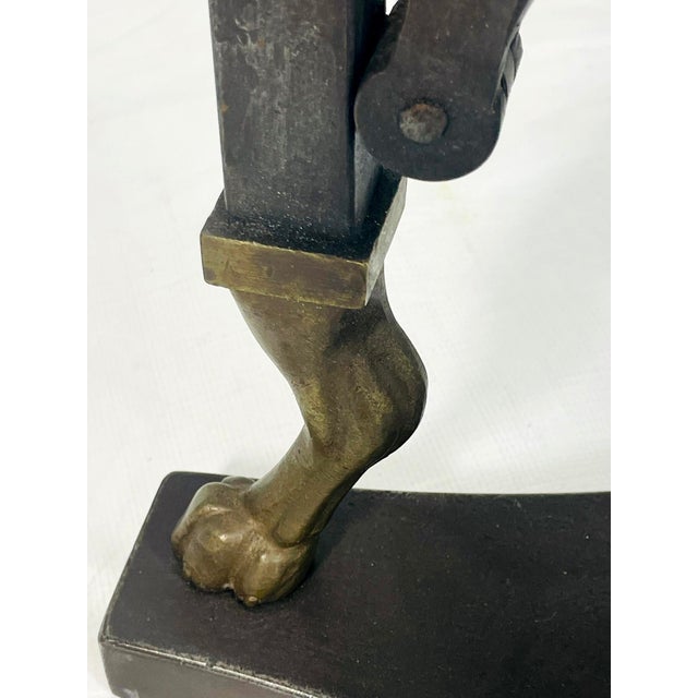 Pair of Sculptural Bronze & Steel Stands by Marcello Mioni, Italy, 1970s For Sale - Image 13 of 18