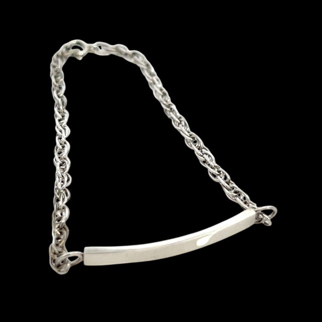 Late 20th Century Tiffany & Co Estate Rope Chain Bracelet 7.5" Sterling Silver 4.9 Grams For Sale In New York - Image 6 of 6