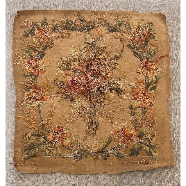 French Needlepoint Textile Fragment, Late 19th Century Set of 4 For Sale - Image 9 of 11
