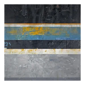 Contemporary Abstract Acrylic on Aluminum Panel Painting "For Henry Hudson" by Clay Johnson