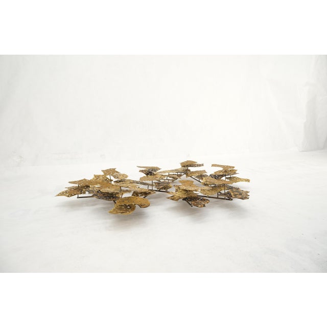 Mid 20th Century Curtis Jere Molten Brass Flakes Wall Sculpture For Sale - Image 5 of 10
