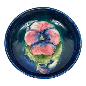 Vintage Moorcraft Pansy Bowl