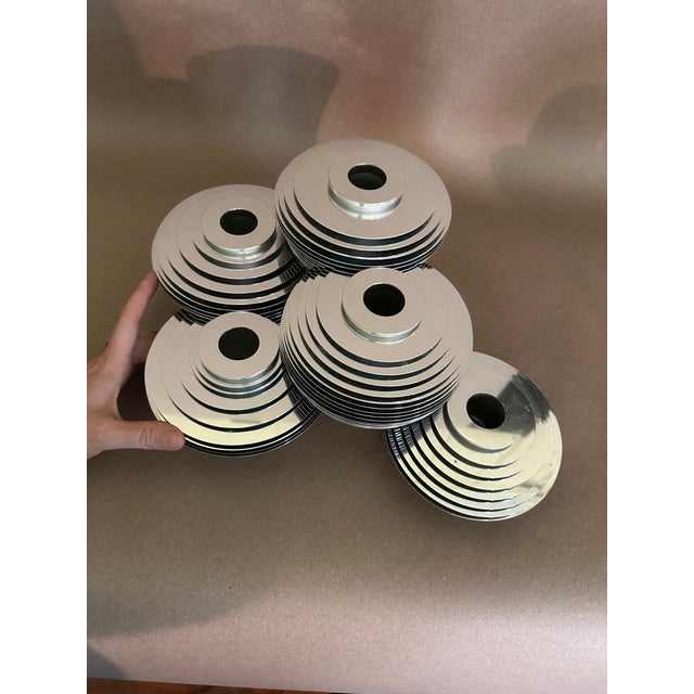 1990s 1990s Avedis Baghsarian ''Saturn'' Aluminum Vases For Sale - Image 5 of 7