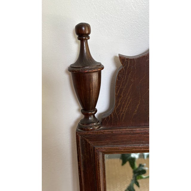Late 19th Century Antique Federal Mirror With Two Finials For Sale - Image 5 of 8