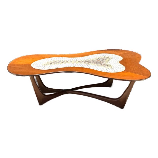 Vintage Biomorphic Mosaic Top Coffee Table For Sale
