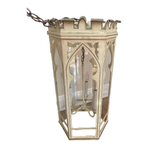 Large Gothic Painted Metal Lantern