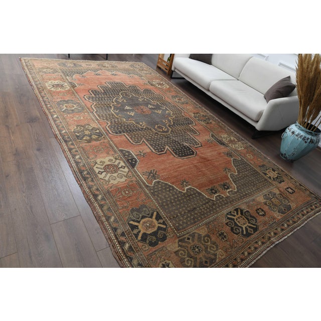 1970s Vintage Persian Handmade Wool Cotton Red Area Rug For Sale - Image 11 of 11