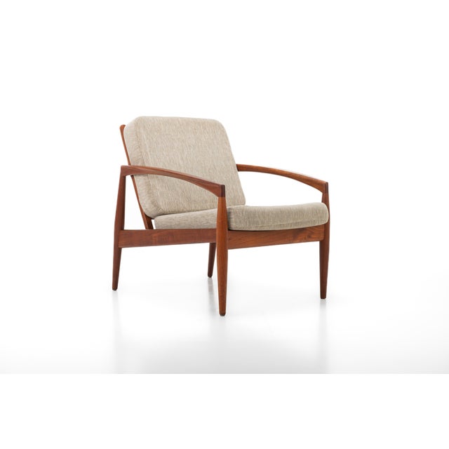 1950s Model 121 Paper Knife Easy Chair by Kai Kristiansen for Magnus Olesen, Denmark, 1950s For Sale - Image 5 of 17