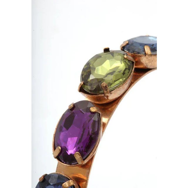 1950s 1950s Multicolored Stone Bangle Bracelet For Sale - Image 5 of 7