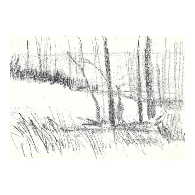 1970s Robert Angeloch Landscape Drawing For Sale