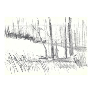 1970s Robert Angeloch Landscape Drawing