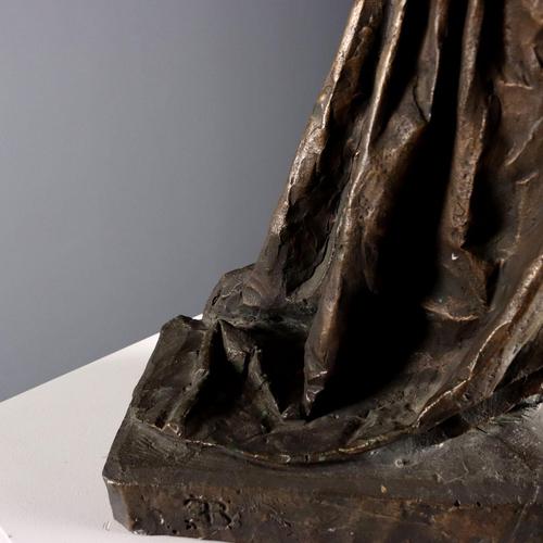 Felice Bialetti, Woman with a Book, Bronze For Sale - Image 6 of 8