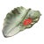 Mid 20th Century Lefton Hand-Painted Ceramic Leaf Dish With Poinsettias For Sale