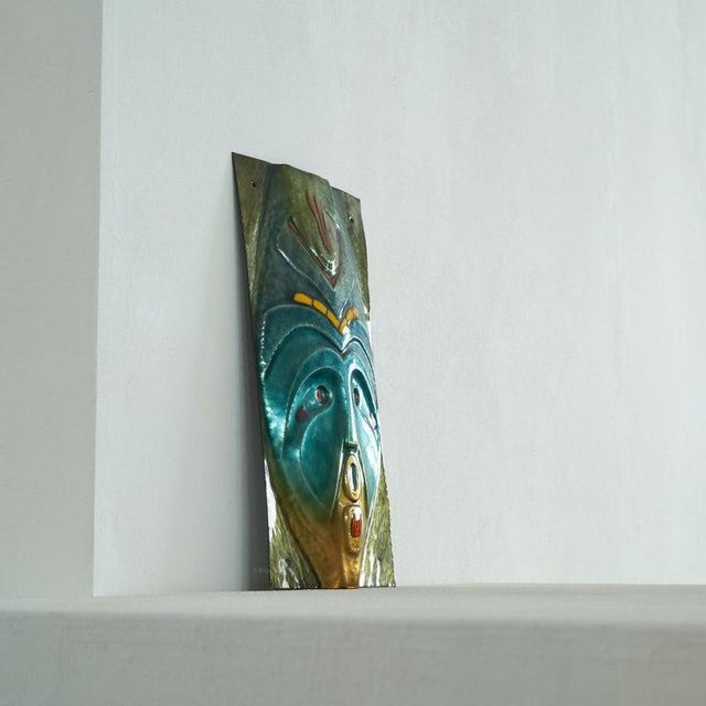 Enameled Mask by Franco Bastianelli for Laurana Pesaro, 1950s For Sale - Image 6 of 10