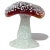 Murano Deep Red Orange White Spots Vintage Italian Art Glass Mushroom Toadstool Paperweight Sculpture For Sale In Orlando - Image 6 of 7