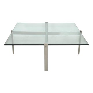 PK65 Glass Coffee Table by Poul Kjærholm, 2000s For Sale