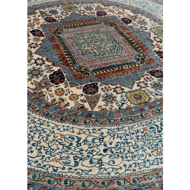 Oriental Hand Knotted Round Rug 10' x 10' #21388 For Sale - Image 4 of 8