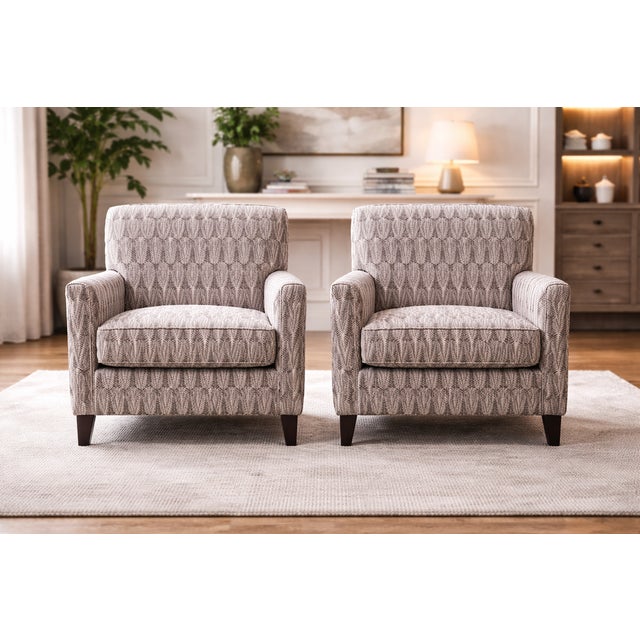 Mid-Century Modern Nordic Chairs in Wood with Neutral Textile, 1950, Set of 2 For Sale - Image 9 of 11