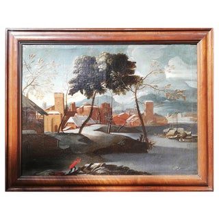 Flemish School Artist, Landscape, 17th Century, Oil on Canvas, Framed For Sale
