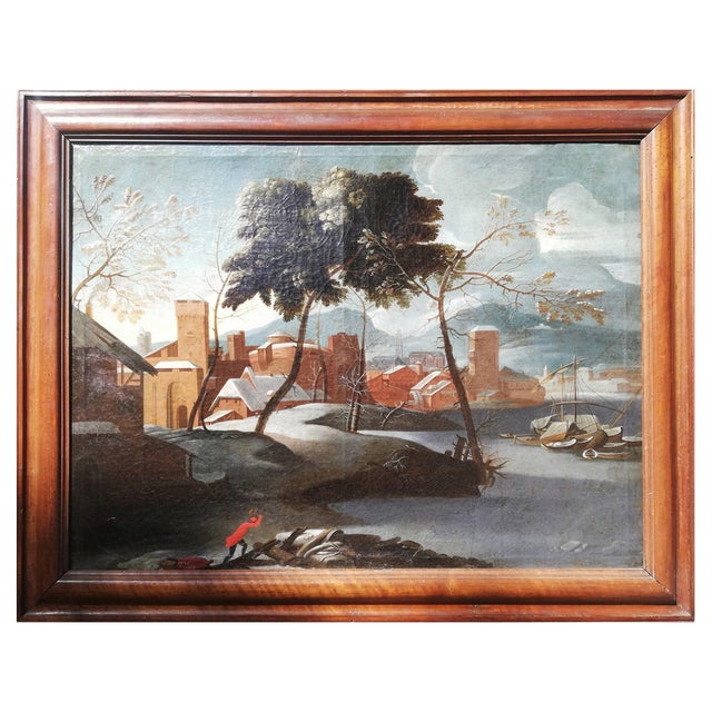 Flemish School Artist, Landscape, 17th Century, Oil on Canvas, Framed For Sale