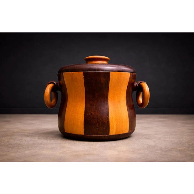 Mid-Century Modern 1960s Ice Bucket in Imbuia and Brazilian Hardwood, Unknown - Lot 179 For Sale - Image 3 of 10