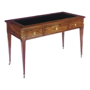 Louis XVI Ormolu Mounted Mahogany Bureau Plat, 19th Century